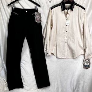 Vintage Wrangler Silverlake Outfit Jeans and Shirt New Deadstock Western Rodeo